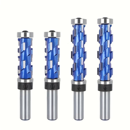 Carbide Flush Trim Router Bit 1/2" Shank - Double Bearing Design, Precision Woodworking Template Trimming Bit