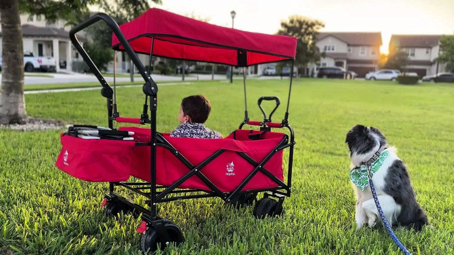 Folding Wagon Cart for Garden, Patio and Yard Use, with the Listed Configuration, for Everyday Use and Organized Storage