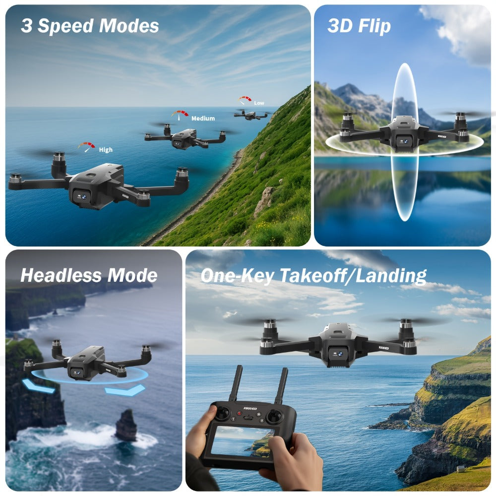 GPS Follow Me Drone Under 250g 4.5 Inch LCD Screen Camera Drone Auto Return with the Listed Color, Size or Set Options for Everyday Use