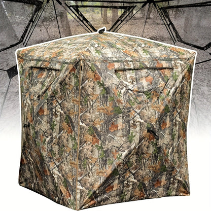 Pop-Up Hunting Blind 270 Degree See-Through for 2-3 Person, Camouflage Ground Blind with Carrying Case for Deer Turkey Hunting