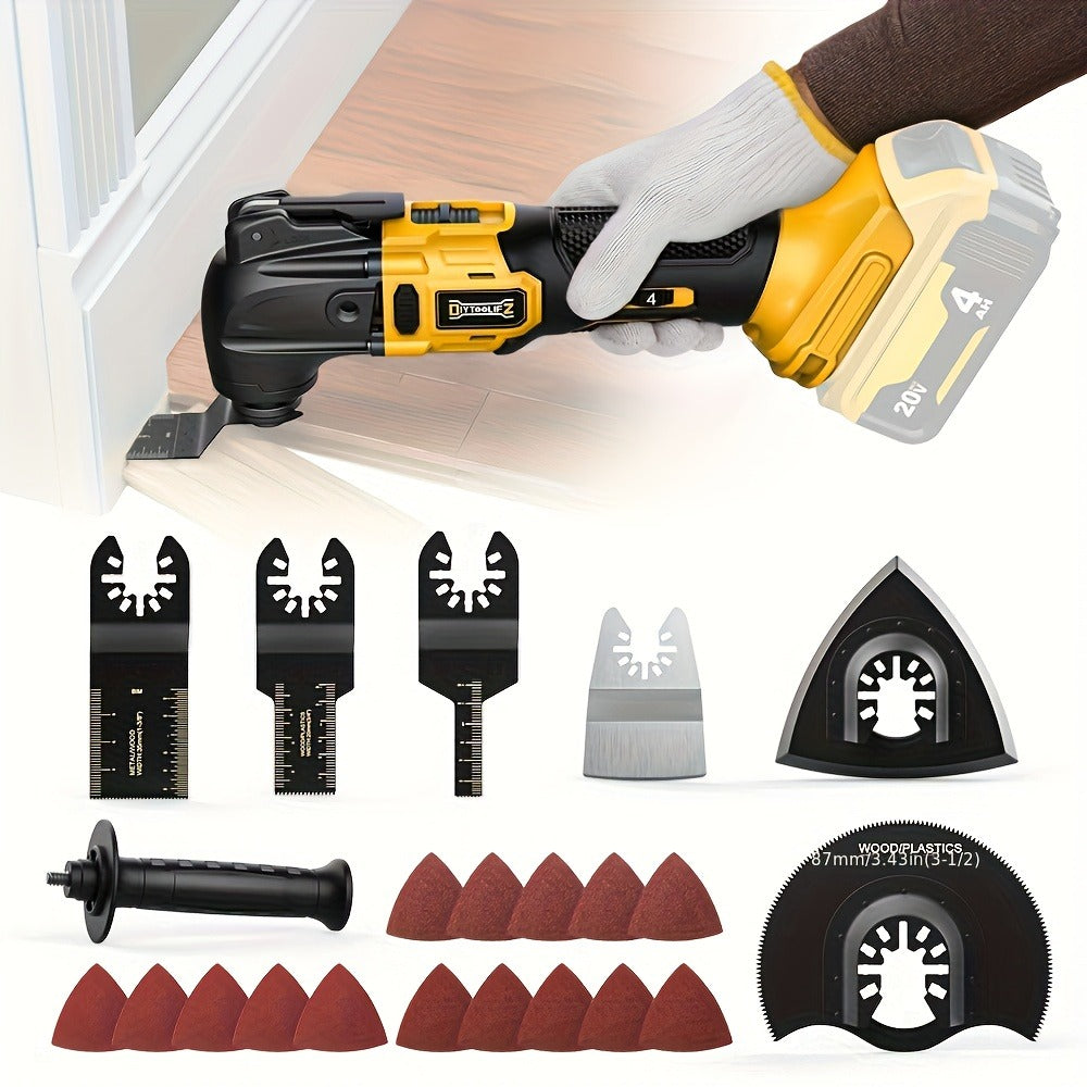 Oscillating Multi Tool Brushless Cordless Compatible with DeWalt 20V / 18V Battery, 21000 OPM Variable Speed