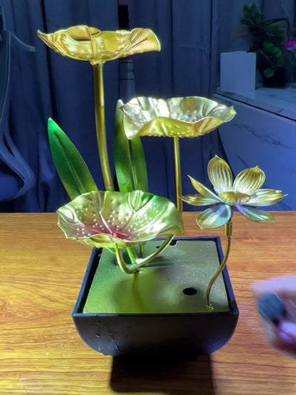 Indoor Tabletop Fountain Desktop Water Feature, Small Relaxing Flowing Water Fountain for Living Room