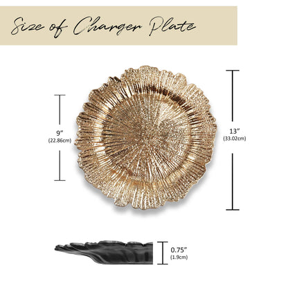 Charger Plates 13 Inch Set of 24 for Entryways, Bedrooms and Living Spaces, with the Listed Configuration