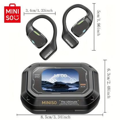 AI Translation Wireless Earbuds Real-Time 135 Languages Open-Ear Design Full-Color Touch Screen for an Everyday Personal Care Routine