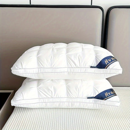 Hotel Quality Pillows 2-Pack, Luxury 5-Star Deep Sleep Neck Support, Non-Collapse Polyester Fill