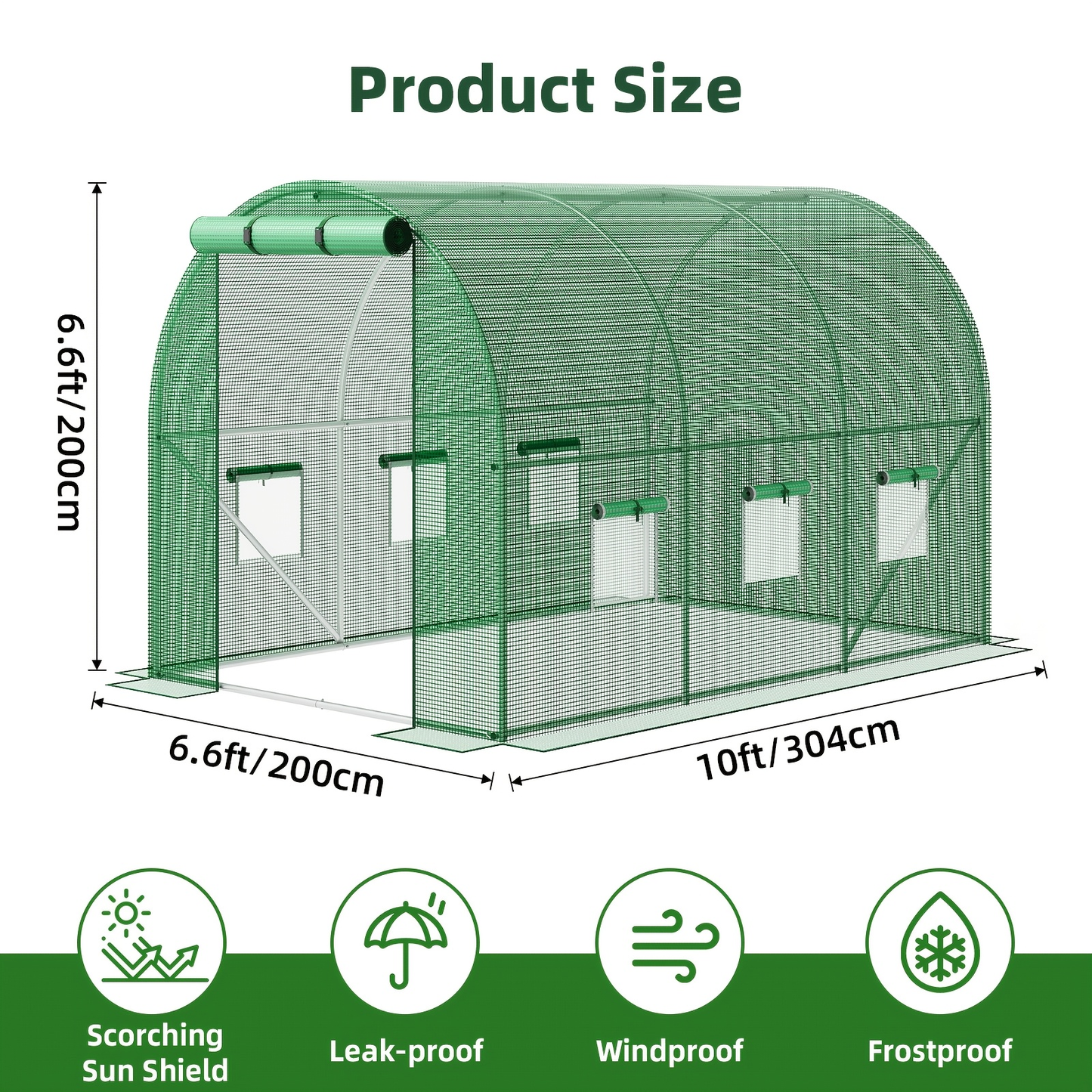 Garden Greenhouse Shelves 3/4-Layer Iron Frame with Durable PE Cover, Portable Indoor Outdoor Plant Greenhouse for Seedlings