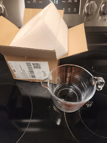 Glass Measuring Cup Heat Resistant Large with Handle 16.9 oz 33.8 oz Reusable Kitchen Baking for Home Cooking, Dining and Outdoor Meals