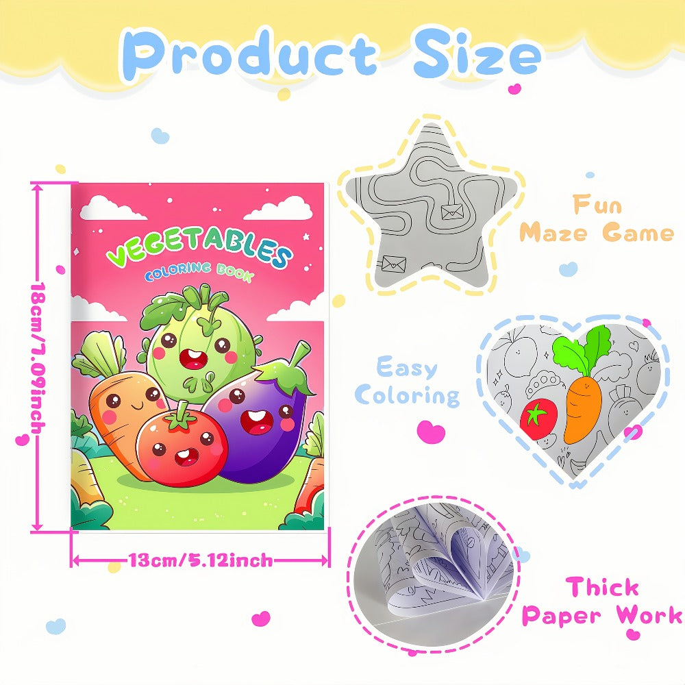 Bulk Coloring Books for Kids 24 Pack, Party Favors Goodie Bag Stuffers Ages 3+, Animals, Mermaid & Dinosaur Designs