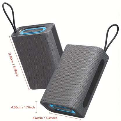Portable Bluetooth Speaker PEICHENG Compact Stereo Model with USB-C, Button Controls and Four Colors