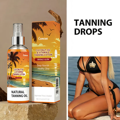 Self Tanning Spray with Coconut Oil 100ml Sunless Tanner for Natural Bronze Glow – Sun-Kissed Complexion Indoor Self Tan Hydrating