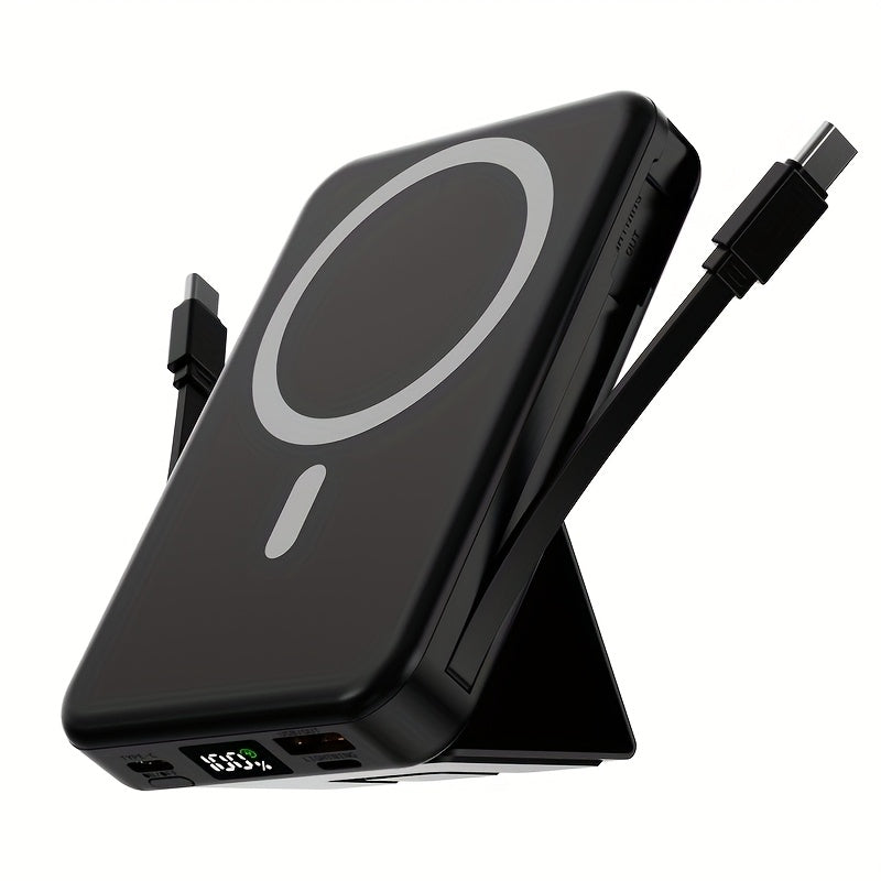 10000mAh Mobile Power, 22.W Magnetic Charging Treasure, Comes with Convenient Dual Cable, with LED Power Display