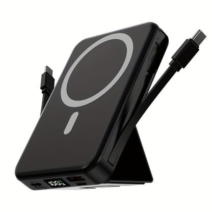 10000mAh Mobile Power, 22.W Magnetic Charging Treasure, Comes with Convenient Dual Cable, with LED Power Display