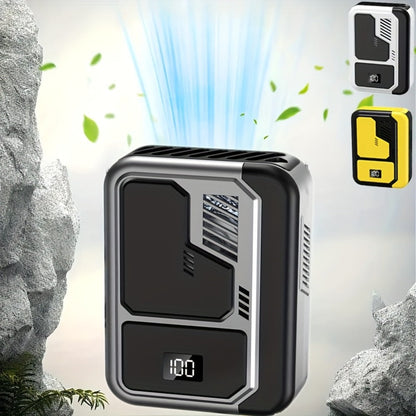Neck Fan Portable Wearable, 3000mAh Battery Hands-Free Personal Fan 3 Wind Speeds Digital Display