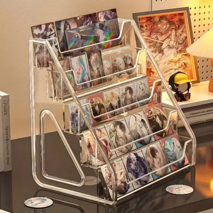 PSA BGS SGC Graded Card Display Stand – 3 or 5-Tier Vertical Collectible Card Showcase, Snap-In Assembly No Tools Desktop Holder