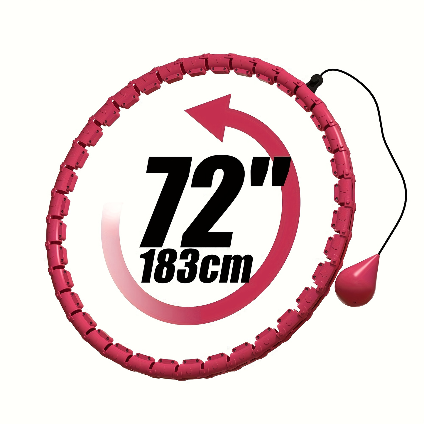 Weighted Hula Hoop for Adults – 36-Knot Gravity Fitness Circle, Adjustable Resistance, Detachable Design for Core Workouts