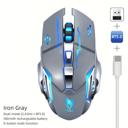 Wireless Gaming Mouse RGB Rechargeable T-WOLF 2.4GHz Large Mouse for PC Laptop Tablet Mac for an Everyday Personal Care Routine
