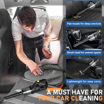 Cordless Handheld Vacuum Cleaner Rechargeable Portable Strong Suction Mini Vacuum for Home Car Pet Hair Dust Debris Quick Cleanup