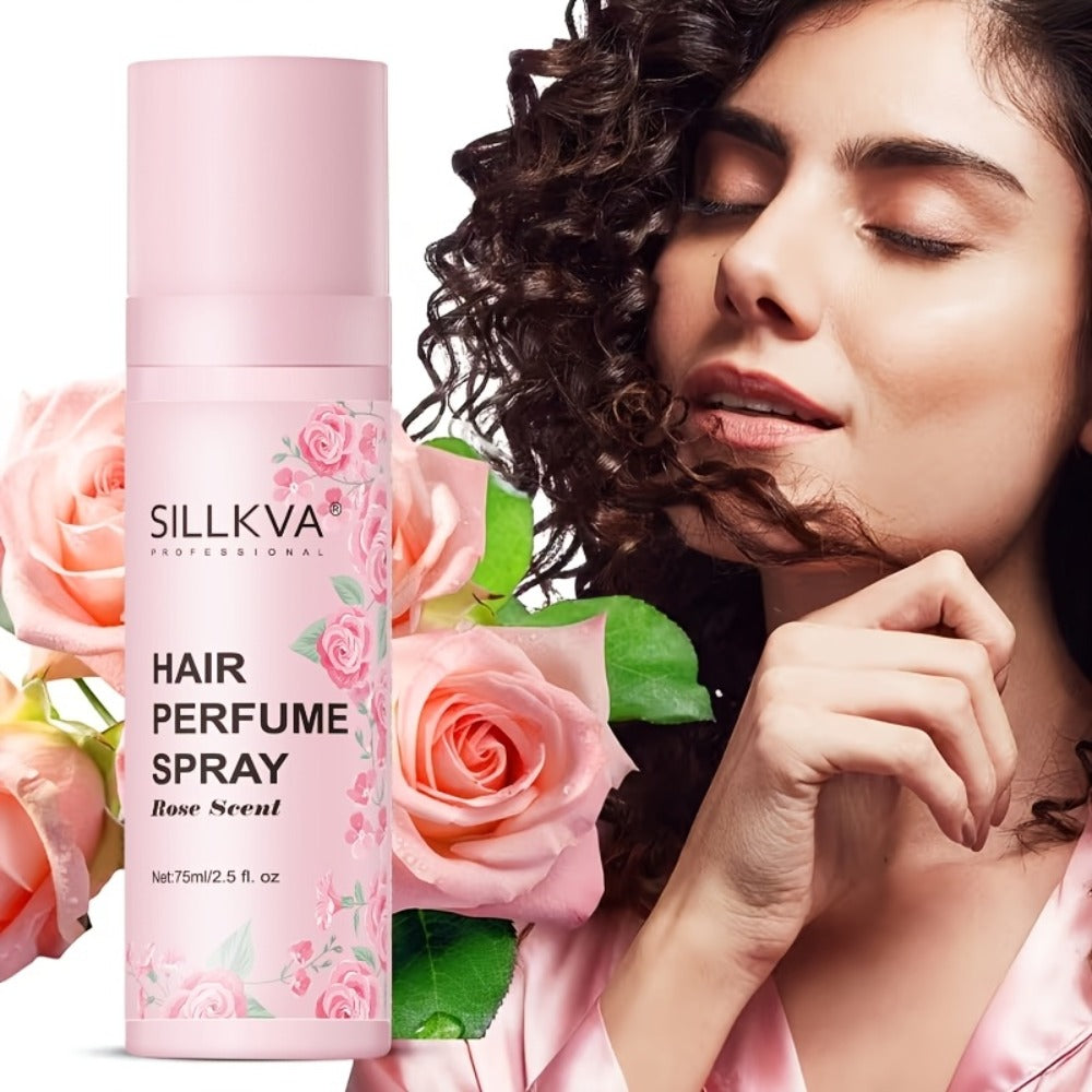 Argan Hair Oil & Rose Scented Spray Set for Women | Moroccan Penetrating Treatment Smooths Frizz Moisturizes Strengthens | Long-Lasting Rose