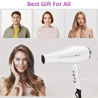 Handheld Hair Dryer with Six Color and Accessory-Package Selections, Rear Intake and Inline Plug Control