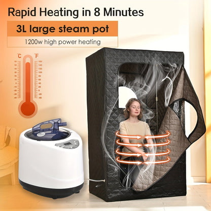 Portable Sauna, Steam Sauna Tent Home Spa Gym Yoga Detox Relaxation for Garden, Patio and Yard Use
