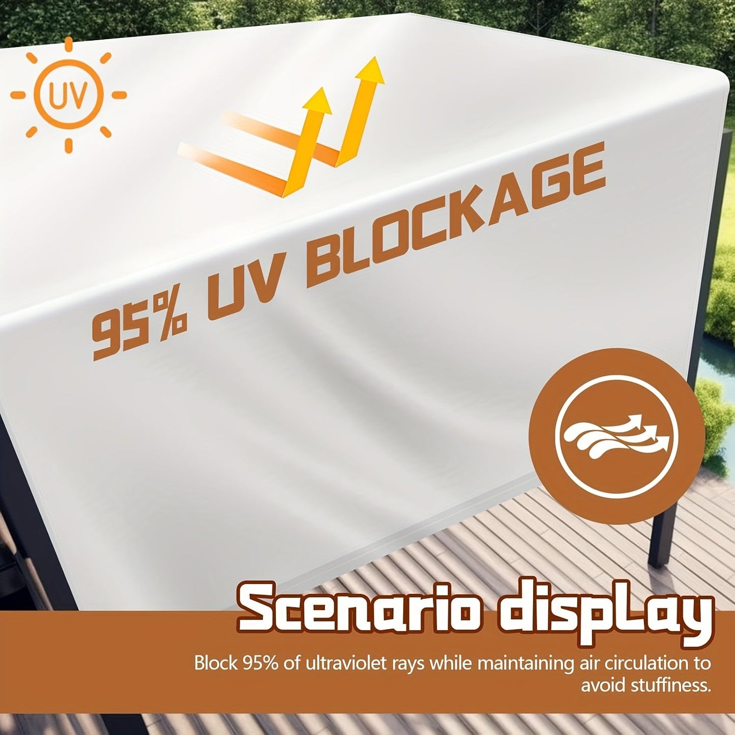 Pergola Canopy, Outdoor Patio Shade Replacement for Garden, Patio and Yard Use, with the Listed Configuration