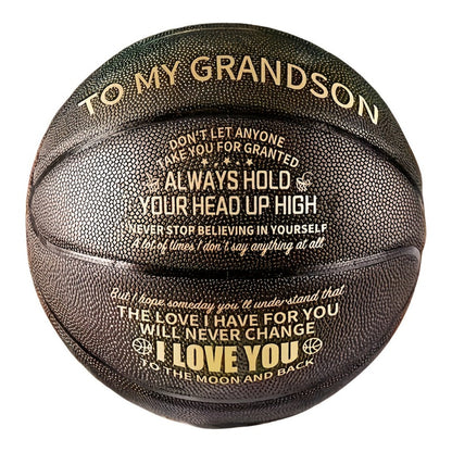 Personalized Basketball Gift for Son & Grandson Standard Size with Pump To My Son To My Grandson Heartfelt Message Sports Birthday Christmas