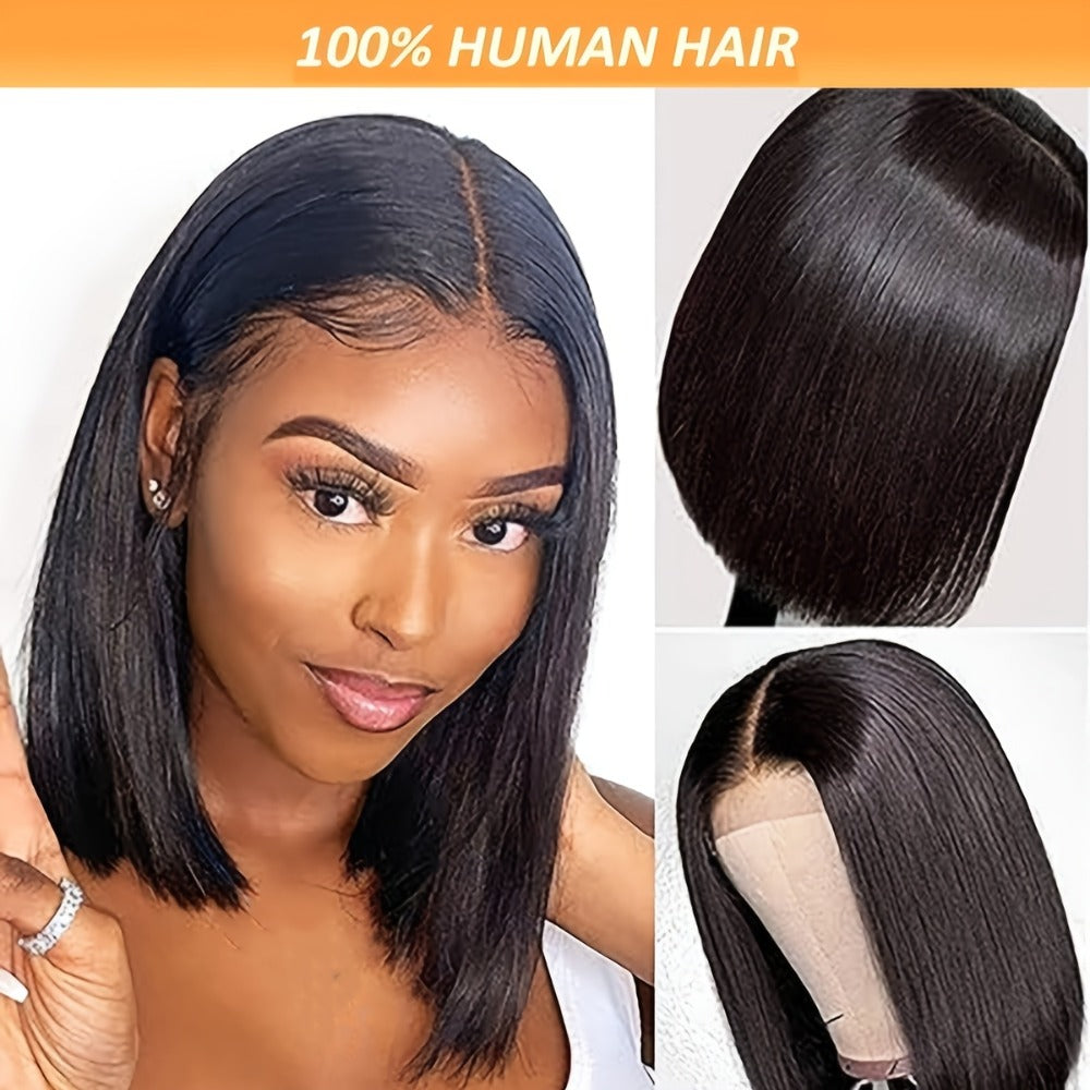 Put On and Go Wig 6x4.5 HD Lace Human Hair Straight 250% Density Glueless Pre-Plucked Pre-Cut Pre-Bleached Knots Long Straight Wig for Women