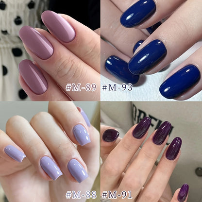Gel Nail Polish 6-Color Electroplating-Finish Set with Shades M88-M93 in 0.51oz Bottles and UV/LED Soak-Off Cure