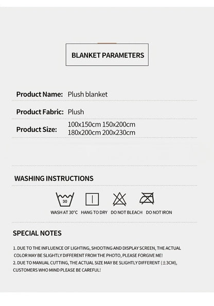 500gsm Heavy Plush Blanket, Ultra Thick Fluffy Blanket for Bed, Sofa & Travel, Baby to Double Size