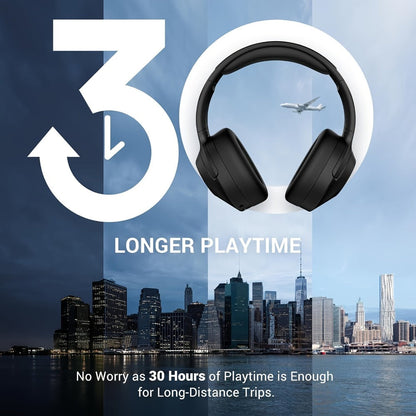 E11A Over-Ear Headphones with Hybrid ANC and ENC Labels, Bluetooth 5.3, 45mm Drivers and Four Colors
