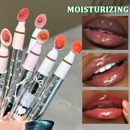 Tinted Lip Gloss Set 6pcs Plumping Vibrant Shine, Non-Drying Glossy Lip Balm for All Seasons, Festival Party Makeup