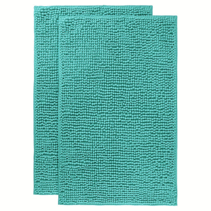 Chenille Bath Rug Extra Thick Bathroom Mat, Multiple Sizes & Colors for Entryways, Bedrooms and Living Spaces