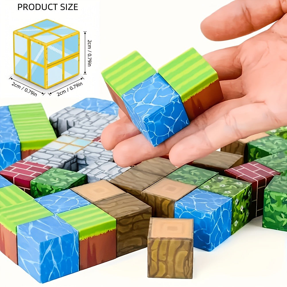Magnetic Building Tiles 50 100 200 300 Piece STEM Construction Set, 3D Magnet Blocks for Boys & Girls Ages 3+