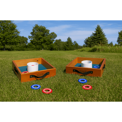 Outdoor Lawn Toss Game Set – Washer Toss & Ladder Toss for Backyard Party, Portable Yard Games for Adults Kids Family