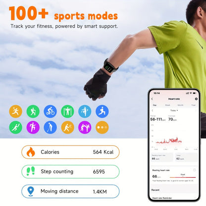 Smartwatch with Alexa Built-in FAWEIO 1.95" Large Display, Wireless Calling, 100+ Sport Modes, Pedometer Heart Rate Sleep Blood
