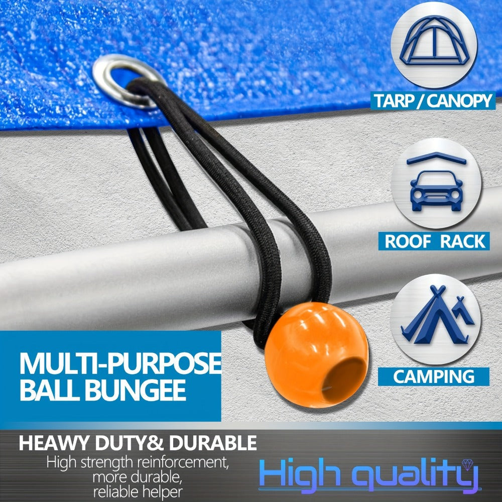 Bungee Cords Assortment 32pcs with Hooks 10 18 24 32 40 Inch Tarp Ball Ties and Tarp Clips for Entryways, Bedrooms and Living Spaces
