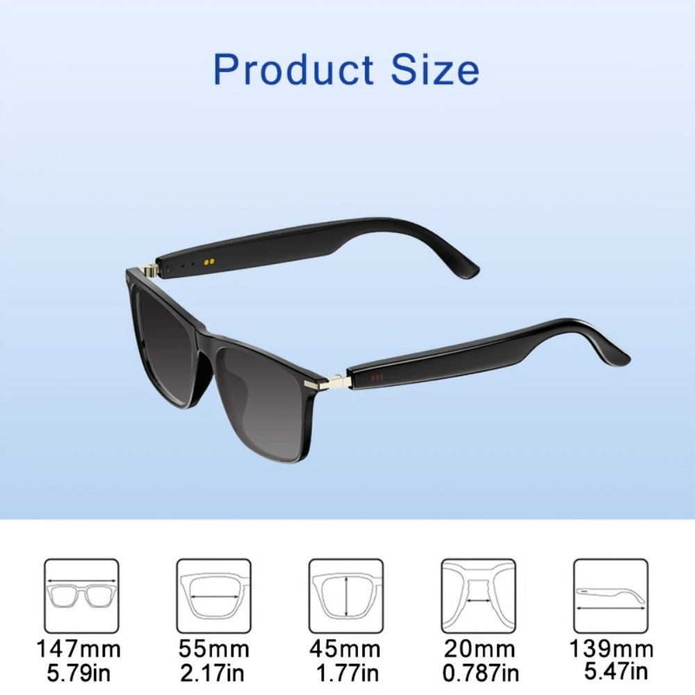 Anti-Blue Light Smart Audio Glasses Bluetooth 5.3 HiFi Open-Ear Wireless Calls Music Anti-UV Lens for an Everyday Personal Care Routine