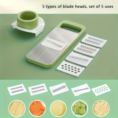 Mandoline Slicer 6-in-1 Vegetable Slicer Set with Interchangeable Blades – Stainless Steel for Home Cooking, Dining and Outdoor Meals