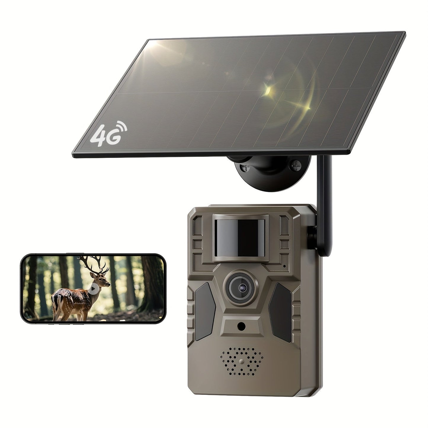 4G Cellular Trail Camera 2K No WiFi Required with Phone App Remote View, Wireless Game Camera for Deer Hunting