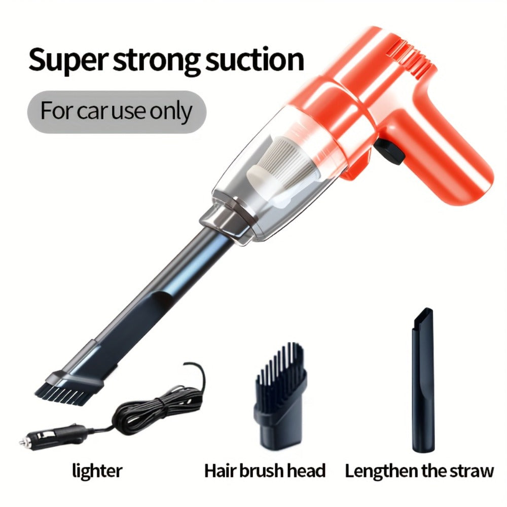 Corded Handheld Car Vacuum Cleaner with 3KPa Source Rating, 3m Power Cord, Brush and Crevice Nozzles in Five Colors
