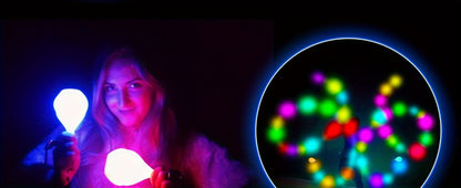 Glow Poi Balls LED Spinning Set 1 Pair with the Listed Color, Size or Set Options for Everyday Use
