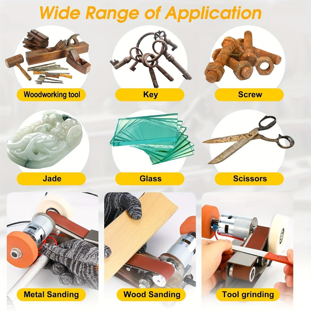 Electric Bench Grinder & Knife Sharpener - 15° Angle 7-Speed Tabletop Sanding Machine for Woodworking