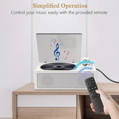 CD Player with Bluetooth Receiver FM Radio Dual Stereo Speakers, USB Player AUX Input Type-C Charging LED Display Remote Control