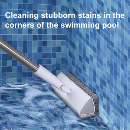 Pool Cleaning Brush with 52.4-Inch Sectional Handle, 9.1-Inch Double-Sided Bristle Head and Corner Edge Profile