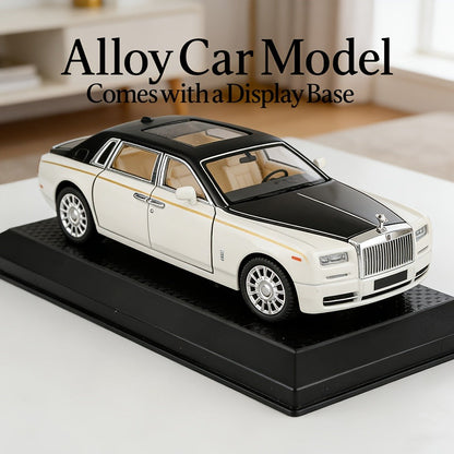 Collectible Diecast Car Model Zinc Alloy with Display Base & Openable Doors – Highly Detailed Static Decoration for Home Office Desk