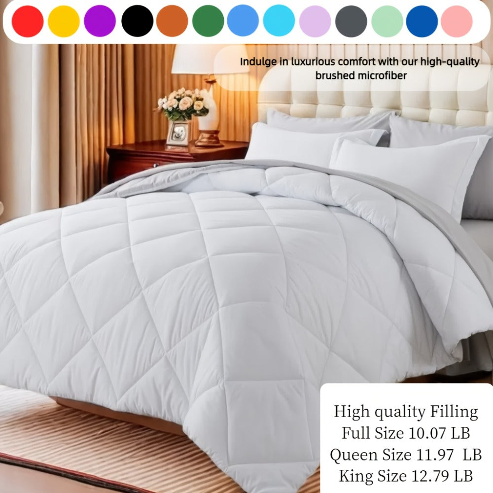 Comforter Set 7-Piece Bed in a Bag Queen King Full Soft Microfiber Down Alternative Comforter Fitted Sheet Flat Sheet Pillow Shams