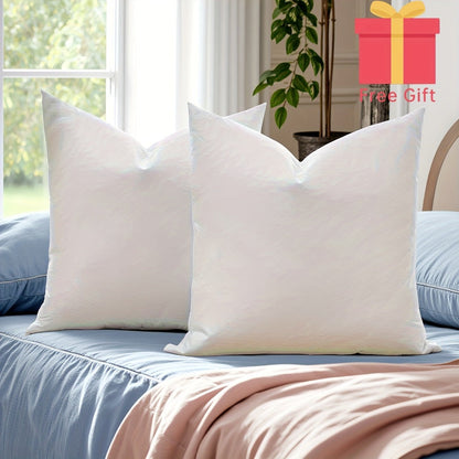 Pillow Inserts Square Indoor Outdoor Decorative Cushion Filling – Woven Fabric 200g+ Stuffing for Throw Pillows Couch Sofa Patio, White