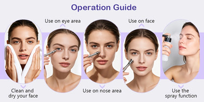 Microdermabrasion Machine Professional 3-in-1 Dermabrasion Vacuum Spray Facial Device for Bath Time, Home Spa and Personal Care