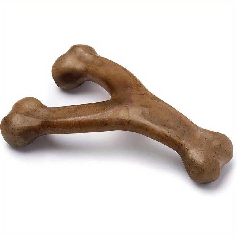 Dog Toy Bacon-Flavored Brown Chew Bone for Solo Chew and Interactive Play with Dogs or Cats