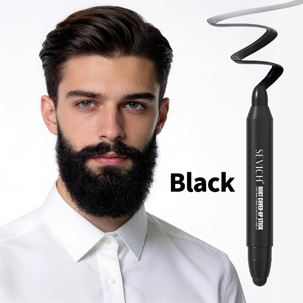 Gray Hair Root Touch Up Pen for Men, Instant Coverage Beard & Hairline Dye Stick, No-Mix Precision Applicator